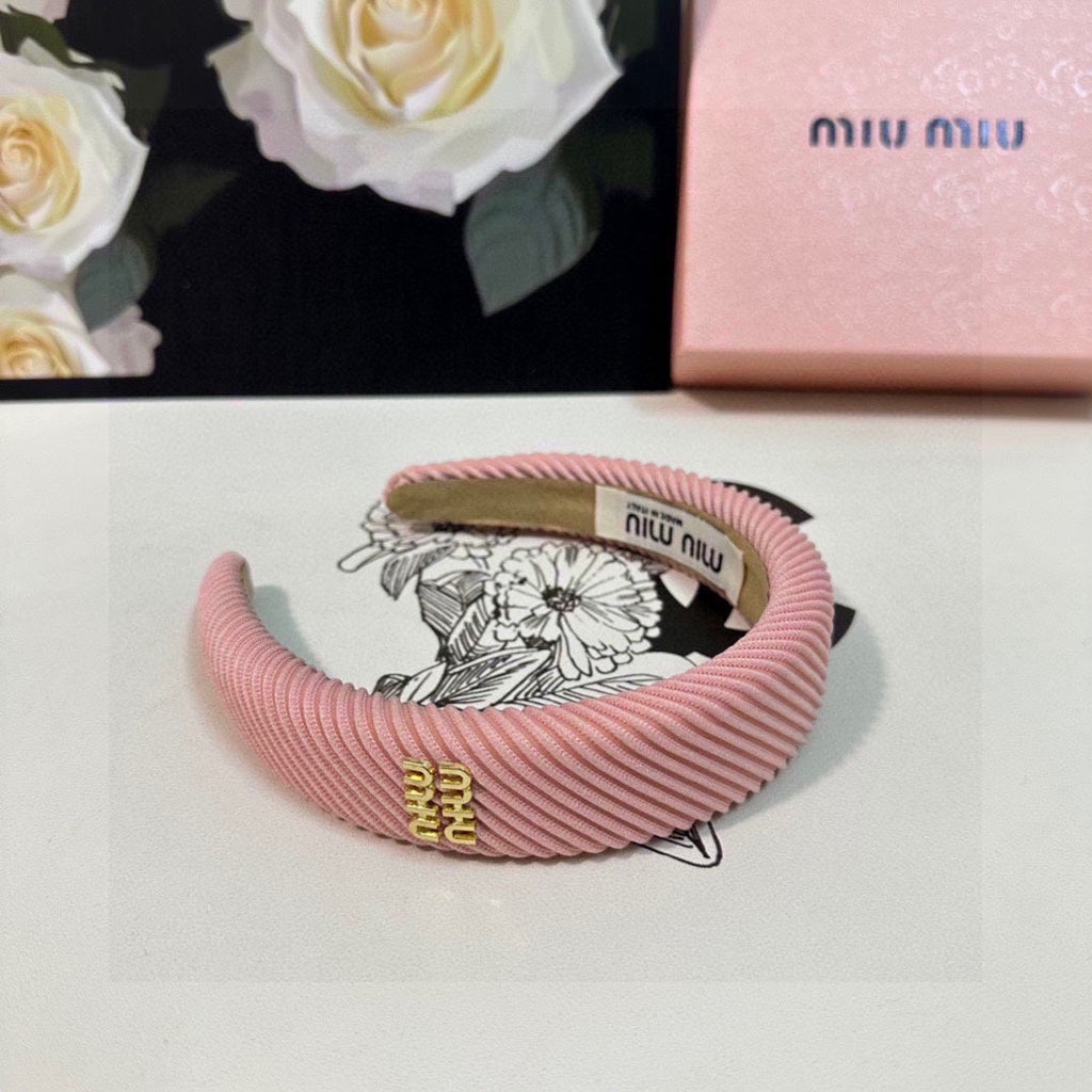 THICK HEADBAND IN PINK CORDUROY 412478